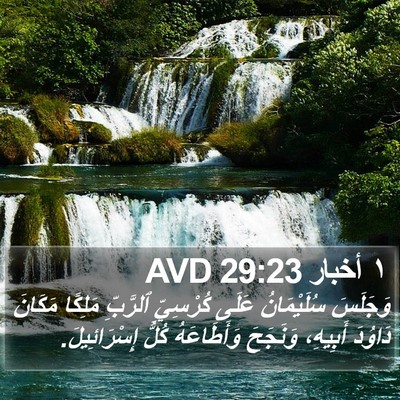 ١ أخبار 29:23 AVD Bible Verse Image
