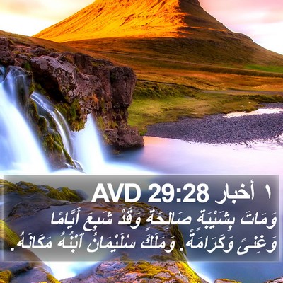 ١ أخبار 29:28 AVD Bible Verse Image