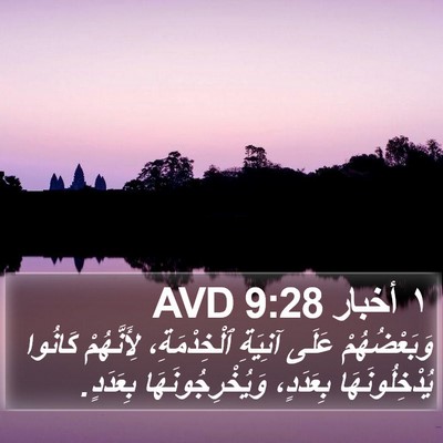 ١ أخبار 9:28 AVD Bible Verse Image
