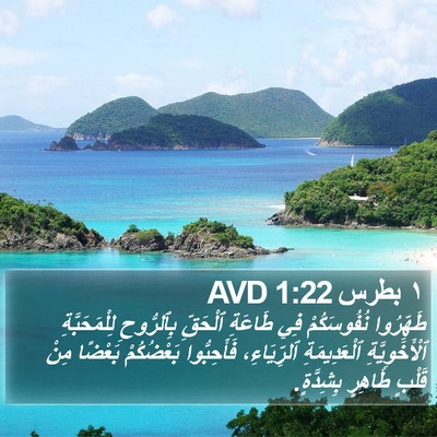 ١ بطرس 1:22 AVD Bible Verse Image