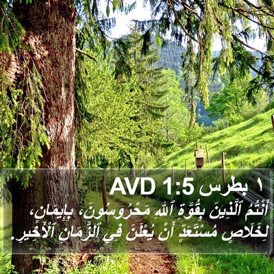 ١ بطرس 1:5 AVD Bible Verse Image