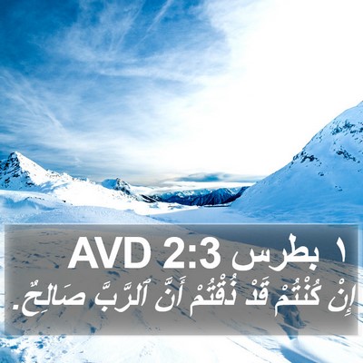 ١ بطرس 2:3 AVD Bible Verse Image