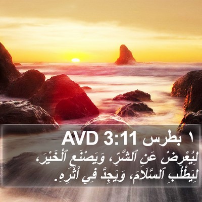 ١ بطرس 3:11 AVD Bible Verse Image