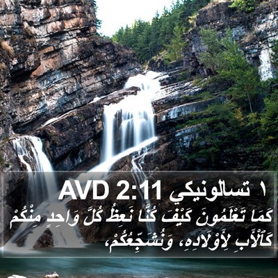 ١ تسالونيكي 2:11 AVD Bible Verse Image