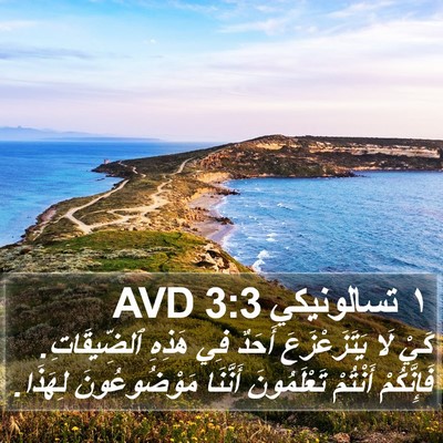 ١ تسالونيكي 3:3 AVD Bible Verse Image