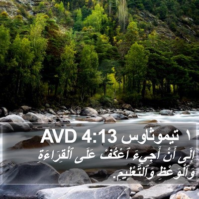 ١ تيموثاوس 4:13 AVD Bible Verse Image