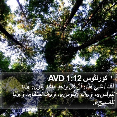 ١ كورنثوس 1:12 AVD Bible Verse Image