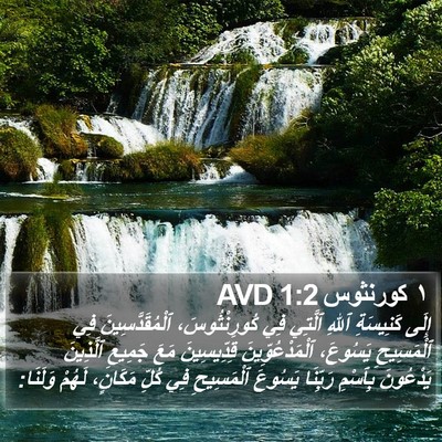 ١ كورنثوس 1:2 AVD Bible Verse Image