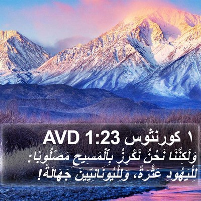 ١ كورنثوس 1:23 AVD Bible Verse Image