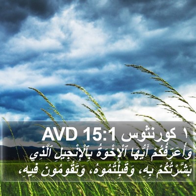 ١ كورنثوس 15:1 AVD Bible Verse Image