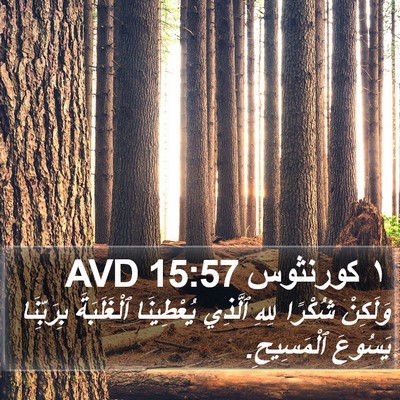 ١ كورنثوس 15:57 AVD Bible Verse Image