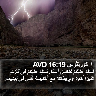 ١ كورنثوس 16:19 AVD Bible Verse Image