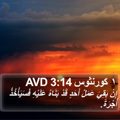 ١ كورنثوس 3:14 AVD Bible Verse Image