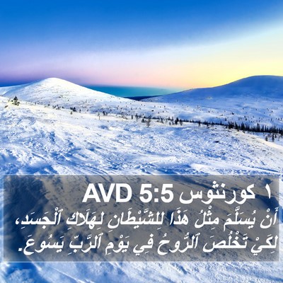 ١ كورنثوس 5:5 AVD Bible Verse Image