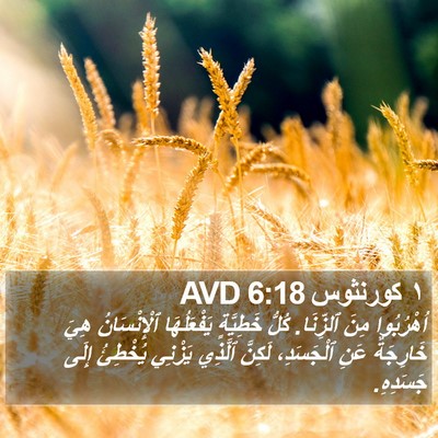 ١ كورنثوس 6:18 AVD Bible Verse Image