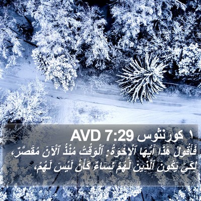 ١ كورنثوس 7:29 AVD Bible Verse Image