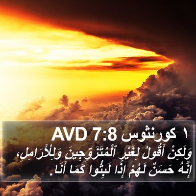 ١ كورنثوس 7:8 AVD Bible Verse Image