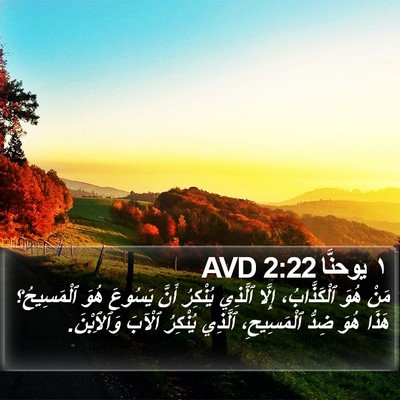١ يوحنَّا 2:22 AVD Bible Verse Image