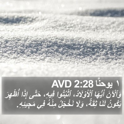 ١ يوحنَّا 2:28 AVD Bible Verse Image