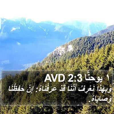 ١ يوحنَّا 2:3 AVD Bible Verse Image