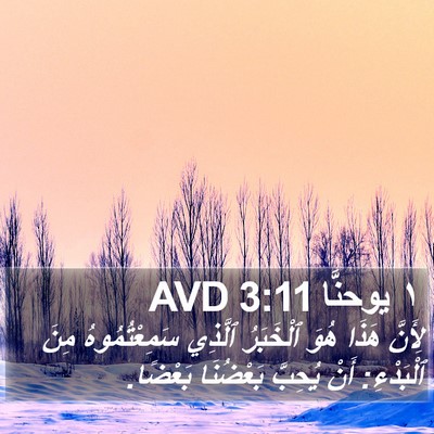 ١ يوحنَّا 3:11 AVD Bible Verse Image