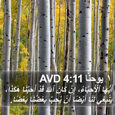 ١ يوحنَّا 4:11 AVD Bible Verse Image