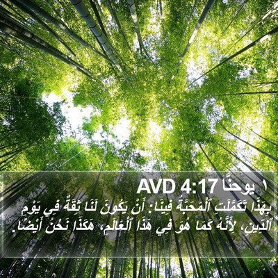 ١ يوحنَّا 4:17 AVD Bible Verse Image