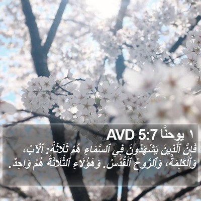 ١ يوحنَّا 5:7 AVD Bible Verse Image