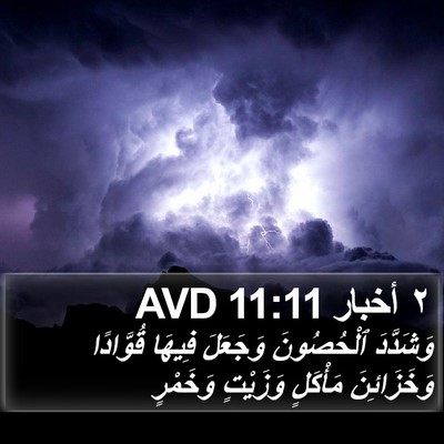 ٢ أخبار 11:11 AVD Bible Verse Image
