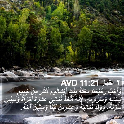 ٢ أخبار 11:21 AVD Bible Verse Image