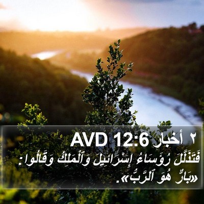 ٢ أخبار 12:6 AVD Bible Verse Image
