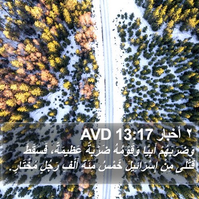 ٢ أخبار 13:17 AVD Bible Verse Image