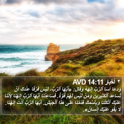 ٢ أخبار 14:11 AVD Bible Verse Image