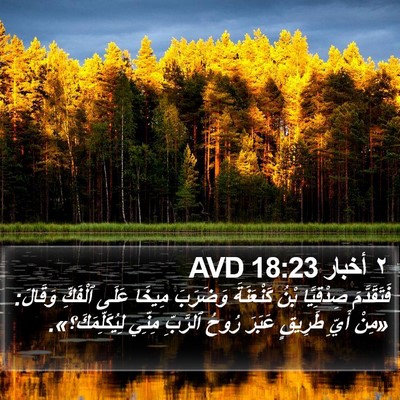 ٢ أخبار 18:23 AVD Bible Verse Image