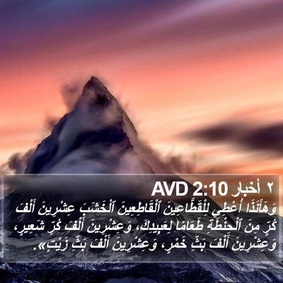 ٢ أخبار 2:10 AVD Bible Verse Image