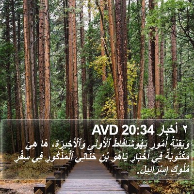 ٢ أخبار 20:34 AVD Bible Verse Image