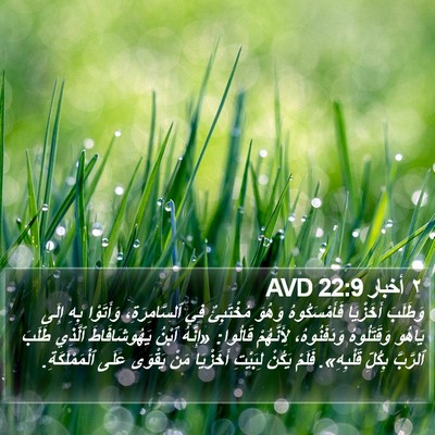 ٢ أخبار 22:9 AVD Bible Verse Image