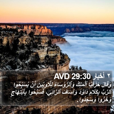 ٢ أخبار 29:30 AVD Bible Verse Image