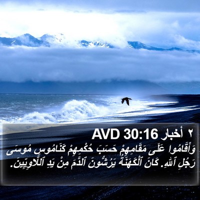 ٢ أخبار 30:16 AVD Bible Verse Image