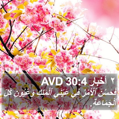 ٢ أخبار 30:4 AVD Bible Verse Image