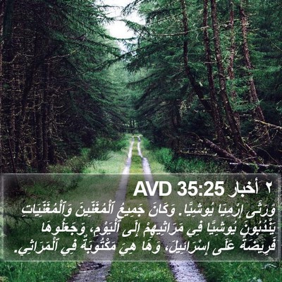 ٢ أخبار 35:25 AVD Bible Verse Image