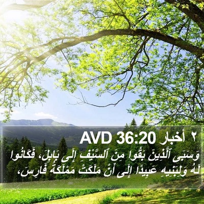 ٢ أخبار 36:20 AVD Bible Verse Image