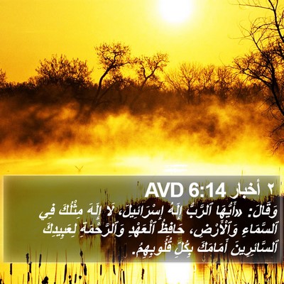 ٢ أخبار 6:14 AVD Bible Verse Image