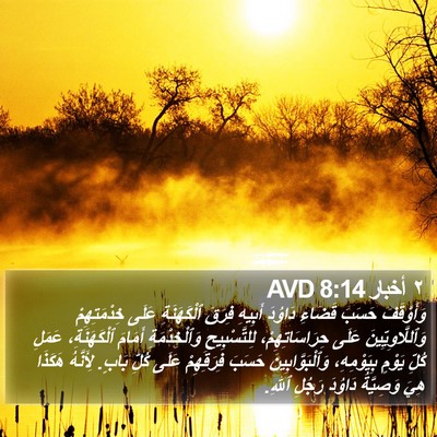 ٢ أخبار 8:14 AVD Bible Verse Image