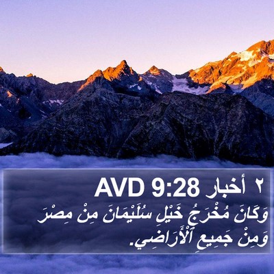 ٢ أخبار 9:28 AVD Bible Verse Image