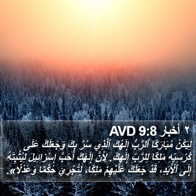 ٢ أخبار 9:8 AVD Bible Verse Image