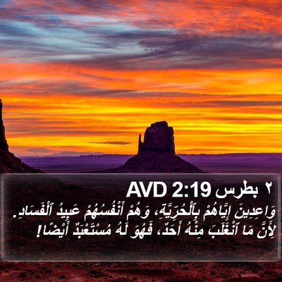 ٢ بطرس 2:19 AVD Bible Verse Image
