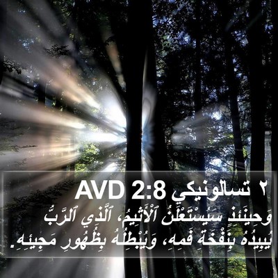 ٢ تسالونيكي 2:8 AVD Bible Verse Image