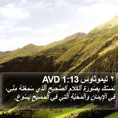 ٢ تيموثاوس 1:13 AVD Bible Verse Image