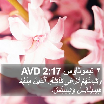 ٢ تيموثاوس 2:17 AVD Bible Verse Image